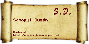 Somogyi Dusán névjegykártya